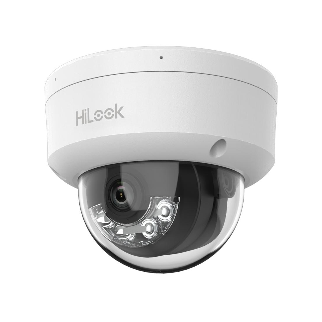 IP Видеокамера, HiLook, IPC-D140HA-LUC, Купольная, 4 МП обнаружения людей и транспорта, Smart Dual-Light до 30м, сжатия H.265+, встроенный микрофон, IP67, IK08