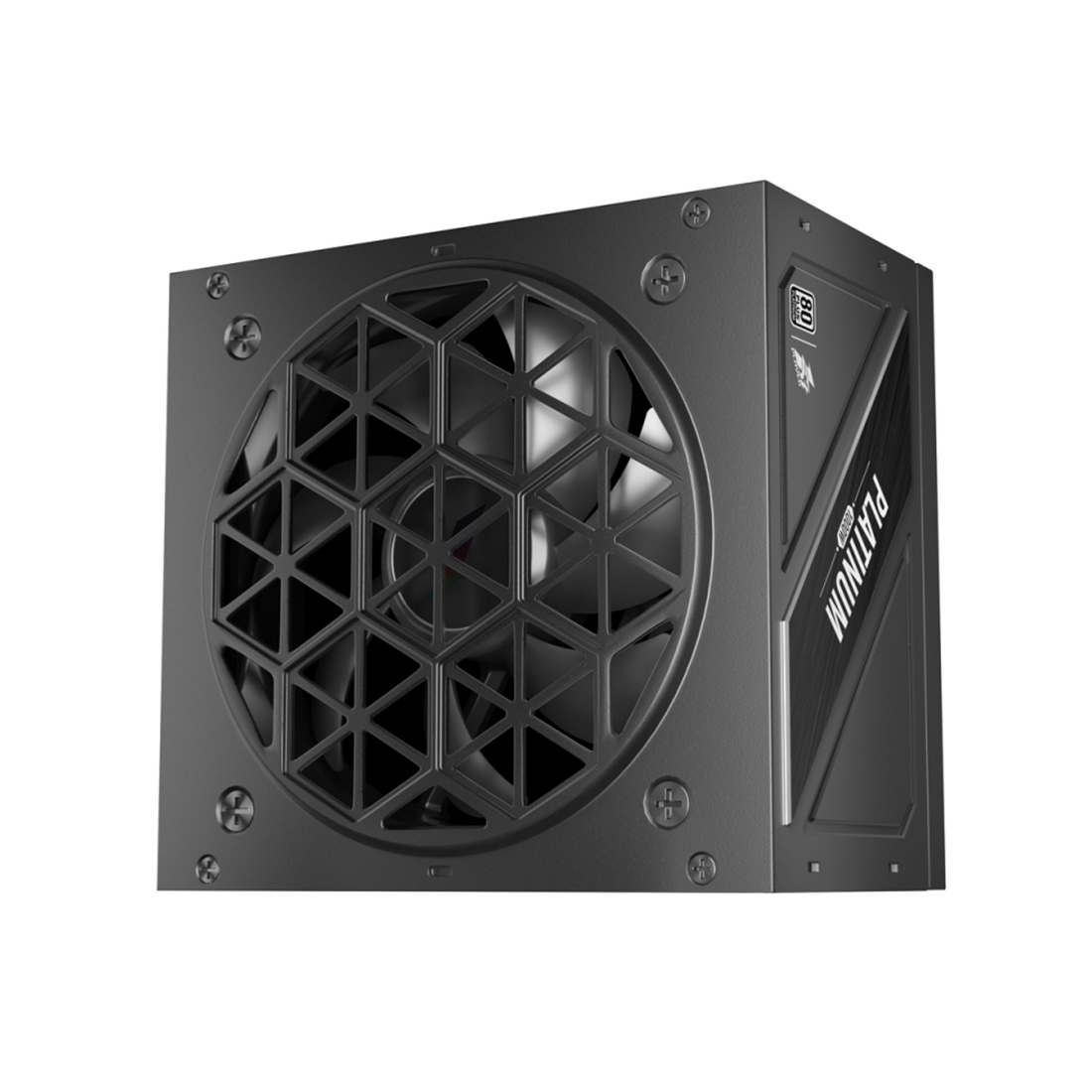 Блок питания, 1STPLAYER, NGDP HA-1000BA3-BK, 1000W, ATX 3.0, APFC, PLATINUM, 20+4pin, 2*4+4pin, 12*Sata, 4*Molex, 4*PCI-E 6+2pin, 1*(16pin)12VHPWR, Modular, Вентилятор 12см, 140x150x86 мм, Черный