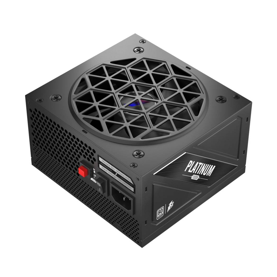 Блок питания, 1STPLAYER, NGDP HA-1300BA3-BK, 1300W, ATX 3.0, APFC, PLATINUM, 20+4pin, 2*4+4pin, 12*Sata, 4*Molex, 4*PCI-E 6+2pin, 1*(16pin)12VHPWR, Modular, Вентилятор 12см, 140х150х86 мм, Черный