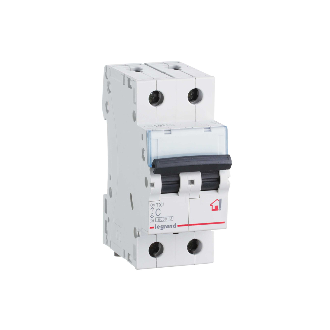 Автоматический выключатель, Legrand, 404042, 2П C 16A TX3 6000 6kA