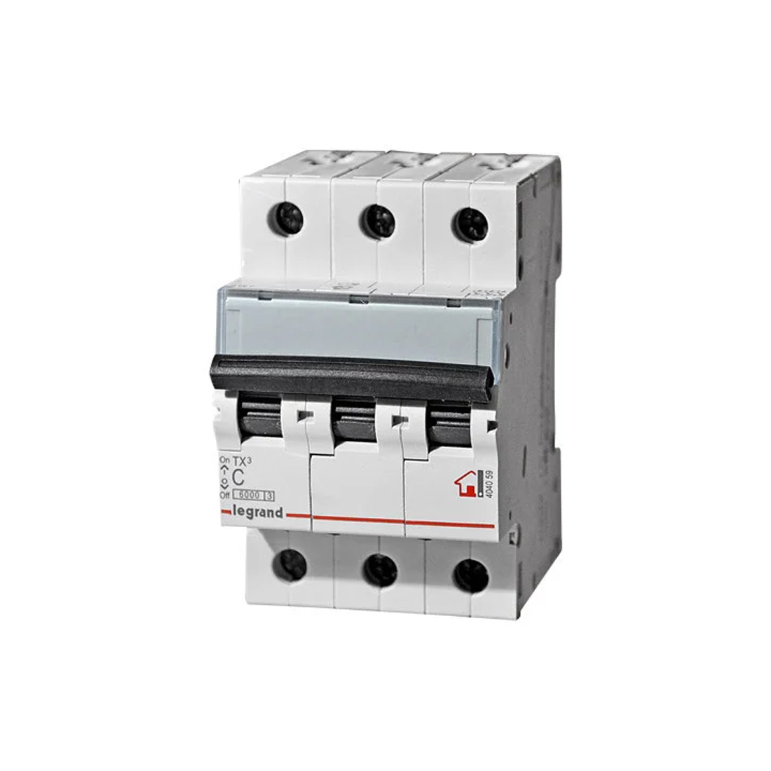 Автоматический выключатель, Legrand, 404054, 3П С 10A TX3 6000 6kA