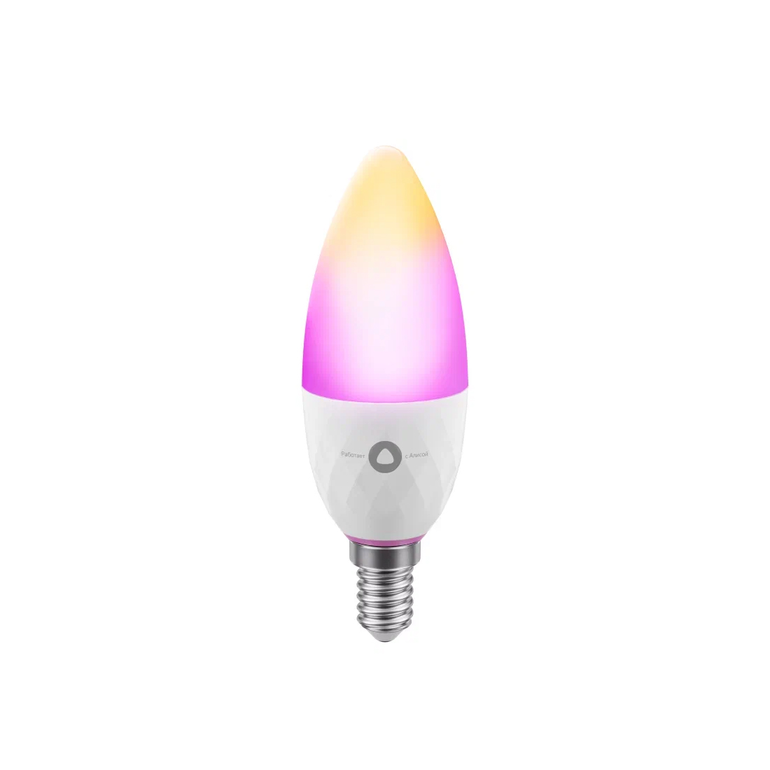 Ақылды шам Яндекс YNDX-00017 E14 4,8 Вт 430 лм 2700-6500К RGB+W Wi-Fi (2,4 ГГц)