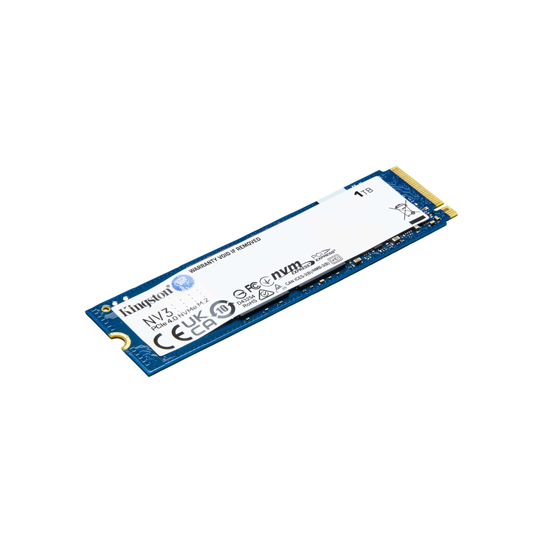 Твердотельный накопитель SSD, Kingston, NV3 SNV3S/1000GBK, 1000GB, M.2 NVMe PCIe 4.0x4, 6000/4000Мб/с, BULK (15 шт в упаковке)