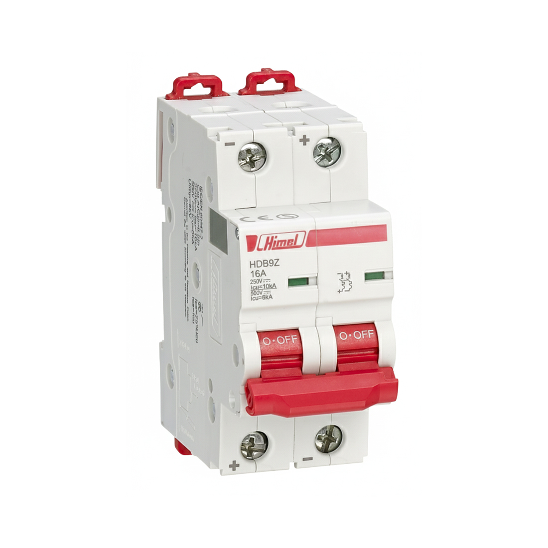Автоматический выключатель, Himel, HDB9Z632C2, HDB9Z 2Р 2А С 500В DC
