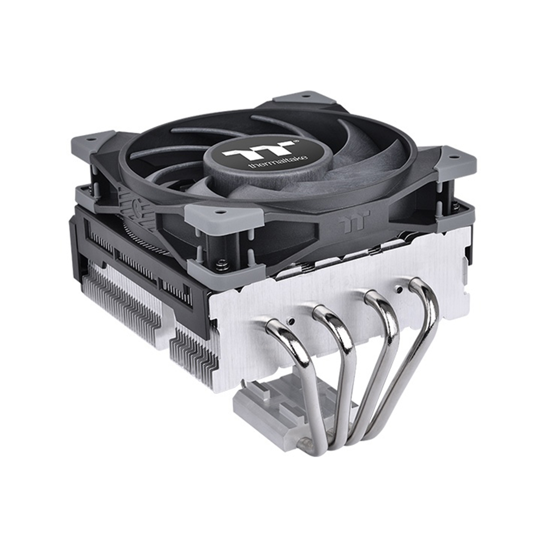 Кулер для процессора,Thermaltake, Toughair 110 CPU, CL-P073-AL12BL-A, Intel LGA 1700/1200/1156/115x и AMD AM4/AM3+/AM3/AM2+/AM2/FM2/FM1, TDP 140W, 120мм вентилятор, 500-2000 об.мин, 58.35 CFM, 23.6 dB(A), 4pin, 137.7x123.6x114.1мм, Серебристый
