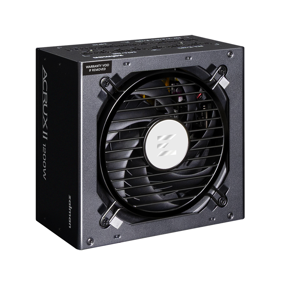 Блок питания, Zalman, ZM1200-ARX2, ZM1200-ARX2, 1200W, ATX, Platinum, 20+4 pin, 4+4pin, 16*Sata, 8*Molex, 8*PCI-E 6+2 pin, Modular, Вентилятор 12см, 180х150х86мм, Черный