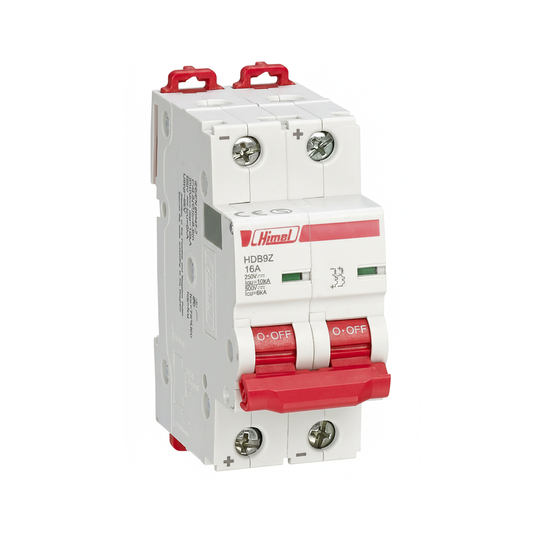 Автоматический выключатель, Himel, HDB9Z632C6, HDB9Z 2Р 6А C 500В DC