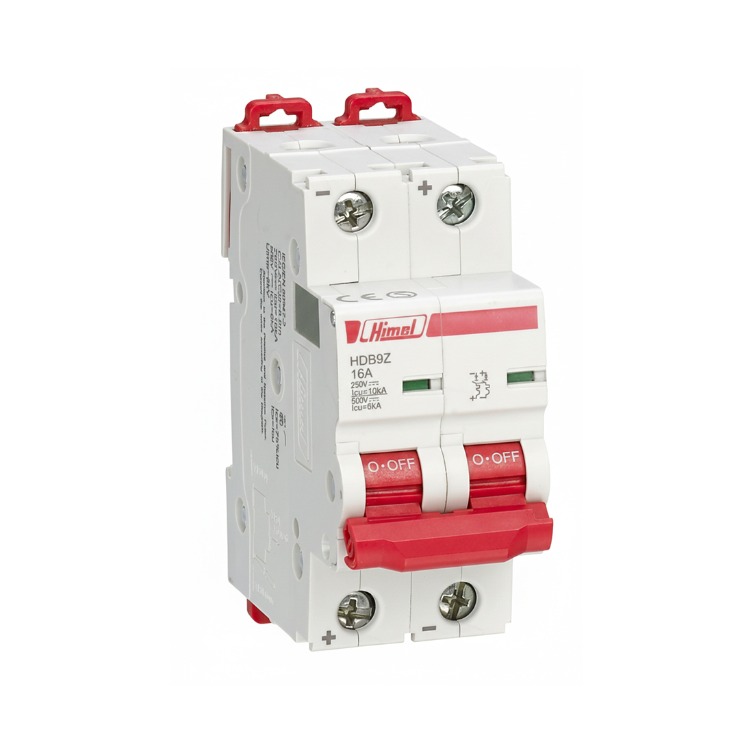 Автоматический выключатель, Himel, HDB9Z632C10, HDB9Z 2Р 10А С 500В DC