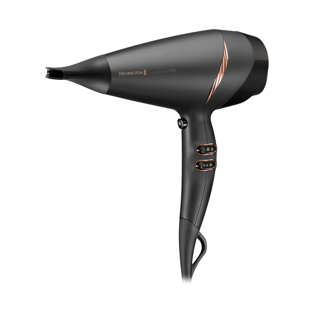 Фен, Remington, AC7200, Мощность 2200W, 2 скоростных режима, 3 температурных режима, AC мотор, Длина шнура электропитания 300см, Черный