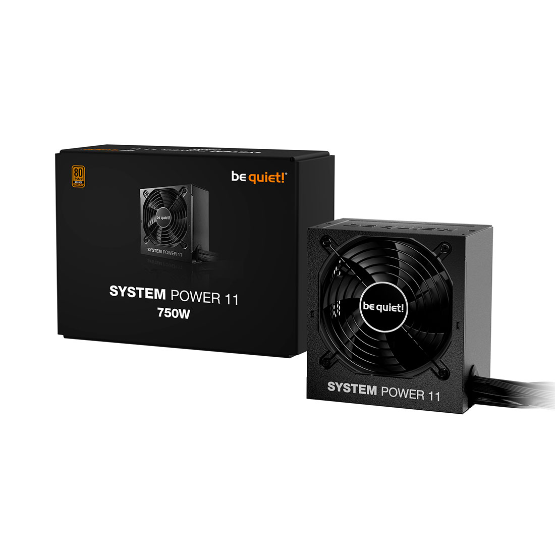 Блок питания, Bequiet!, System Power 11 750W, BP012EU, 750W, Bronze, ATX 3.1, APFC, 1*20+4pin, 1*4+4pin, 1*8pin, 6*SATA, 1*Molex, 3*PCI-E 6+2 pin, 1*PCI-E 12+4pin, Вентилятор 12см, 150*86*140 см, Черный