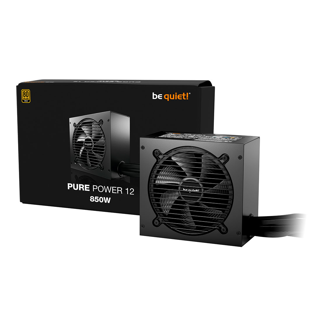 Блок питания, Bequiet!, Pure Power 12 850W, BP004EU, 850W, Gold, ATX 3.1, APFC, 20+4pin, 1*4+4pin, 1*8pin, 6*SATA, 1*Molex, 3*PCI-E 6+2 pin, 1*PCI-E 12+4pin, Вентилятор 12см, 160*86*150 см, Черный