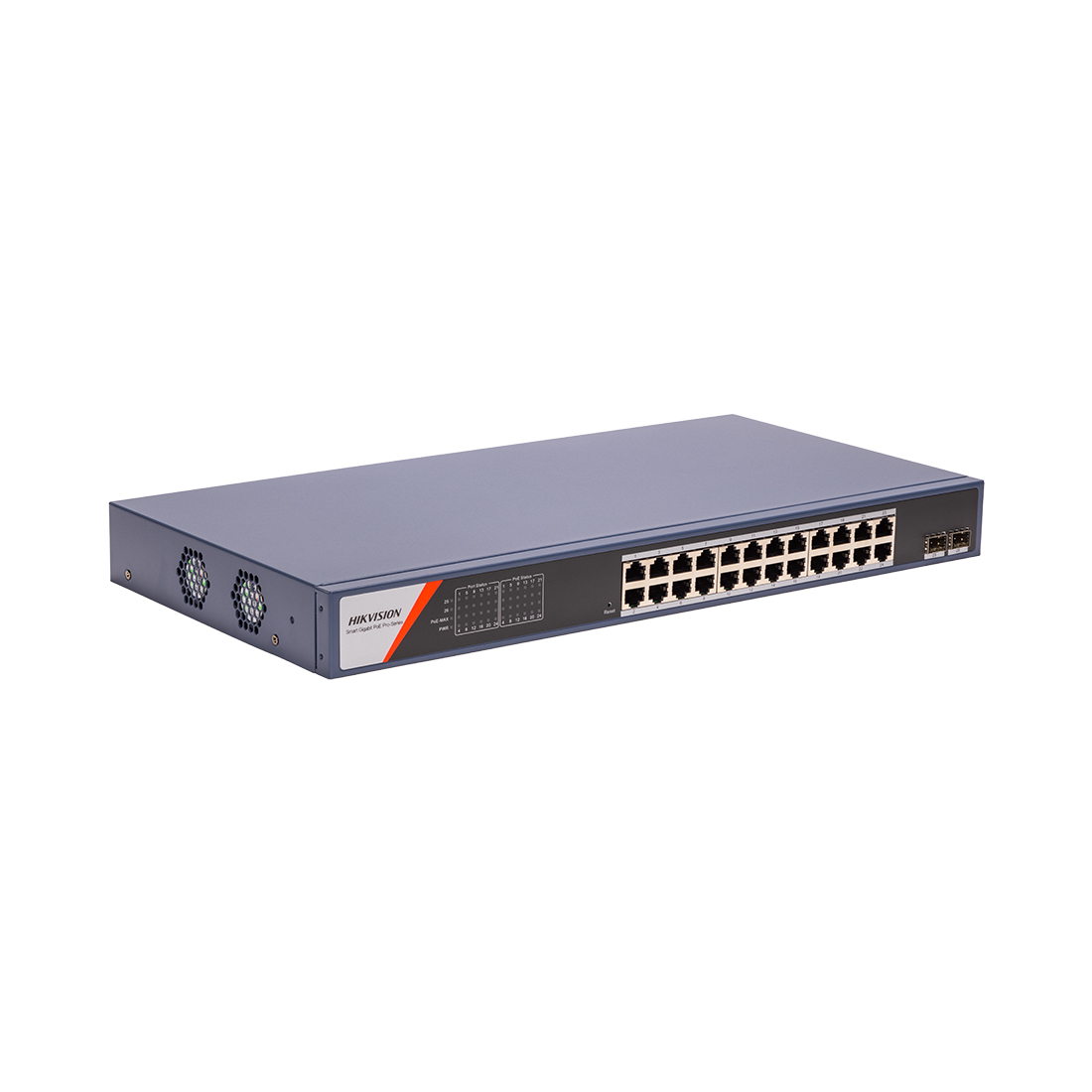 Коммутатор, Hikvision, DS-3E1526P-SI-24P2F, 24 гигабитных порта Smart PoE, 2 SFP-порта
