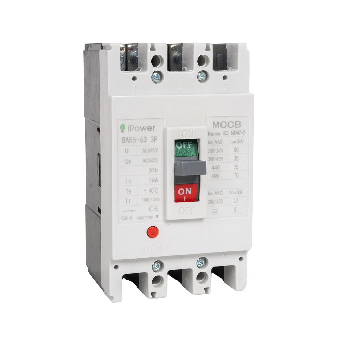 Автоматический выключатель, iPower, ВА55-63 3P 16A