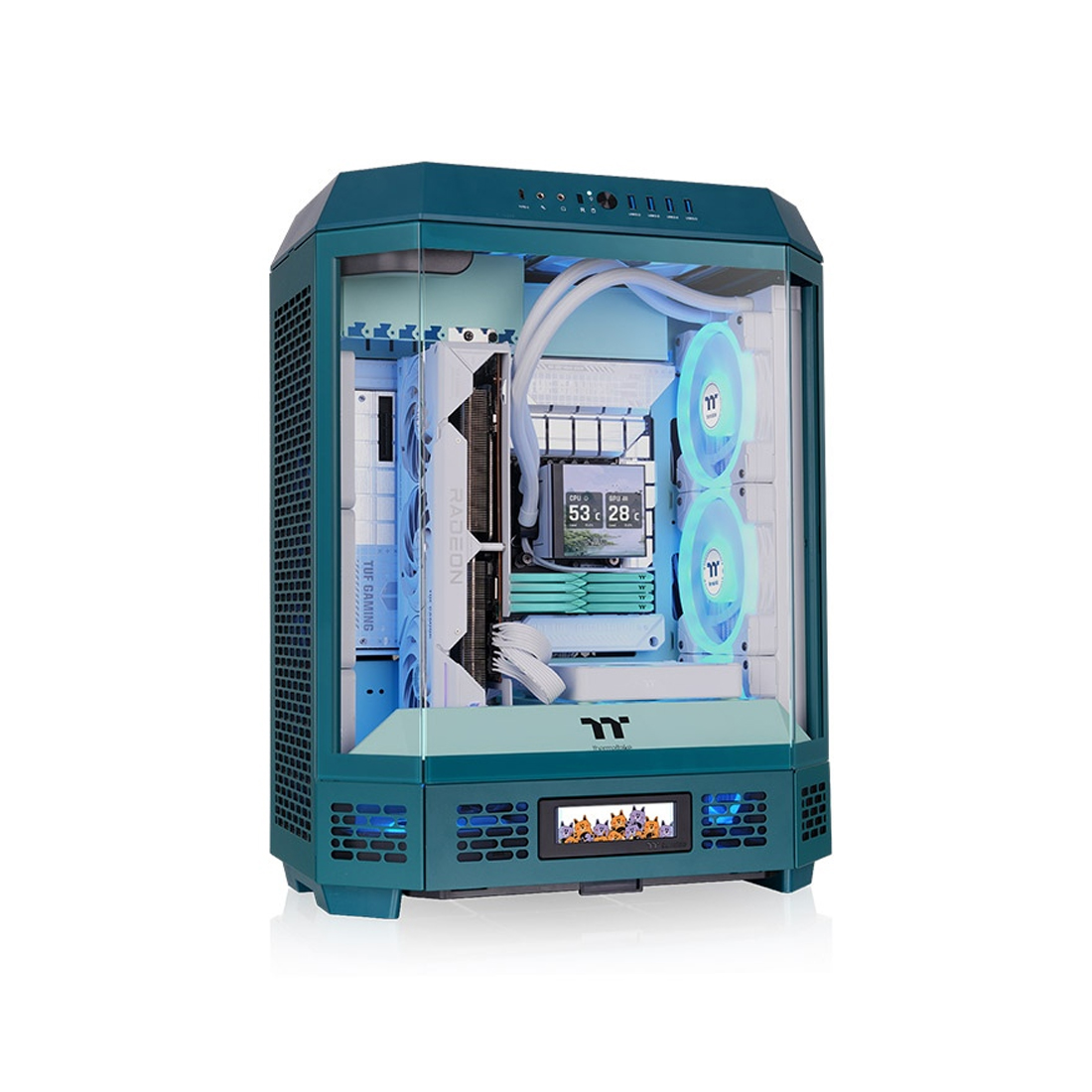 Компьютерный корпус Thermaltake The Tower 600 Transformative Teal