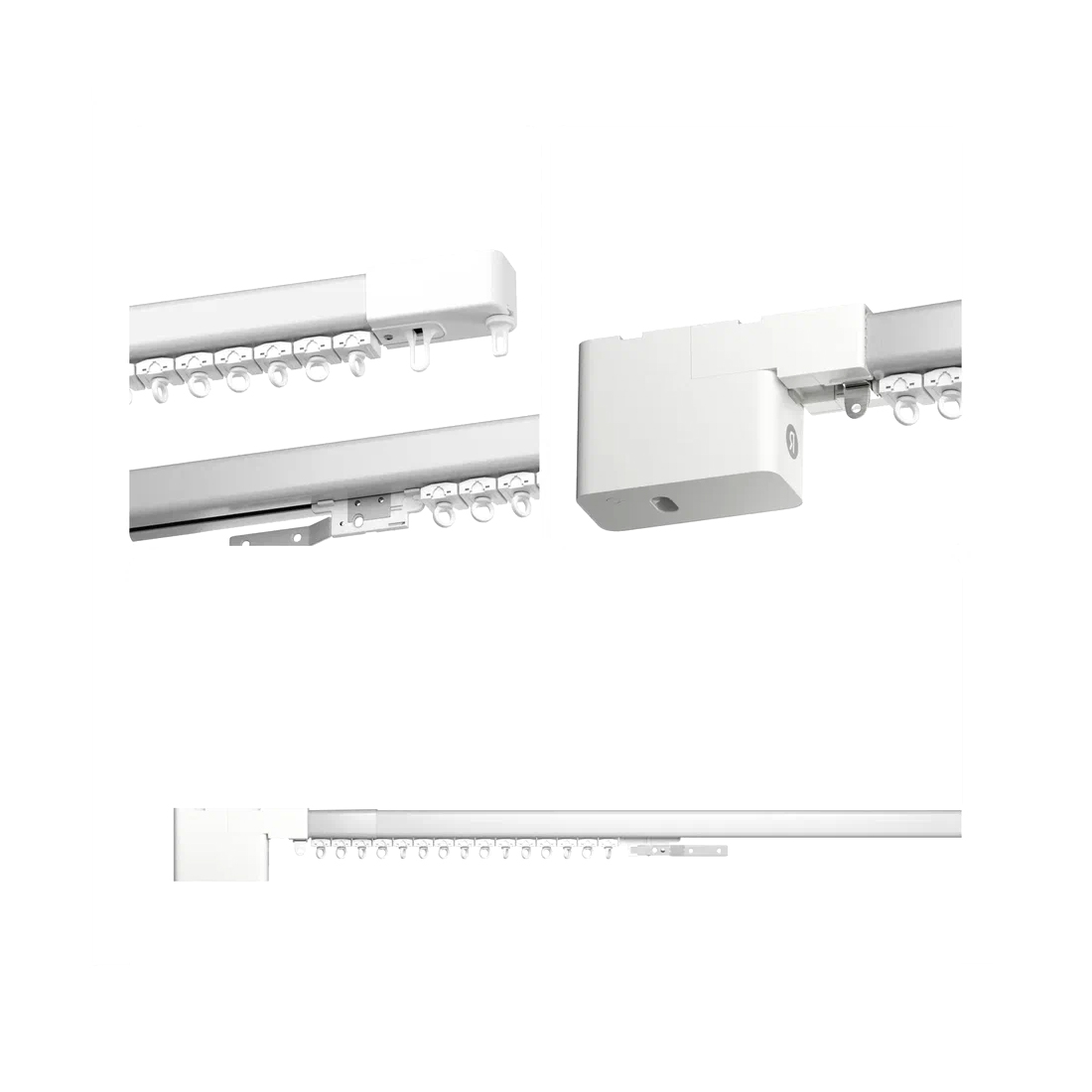 Умный карниз для штор, Яндекс , YNDX-00592, Умный карниз для штор Яндекс , 250 – 450 x 4,4 мм x 7,5 см, 2,67 кг, Zigbee, IP20, Белый