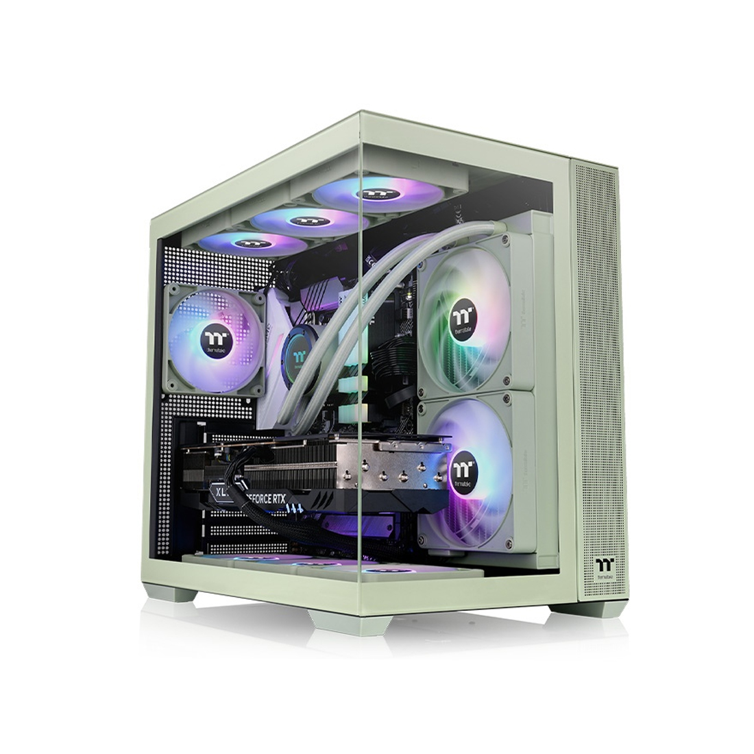 Компьютерный корпус Thermaltake View 380 TG ARGB Matcha Green