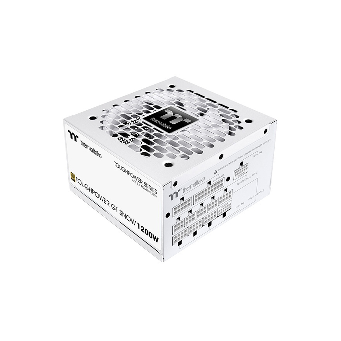 Блок питания, Thermaltake, TOUGHPOWER GT Snow 1200W, PS-TPT-1200FNFAGE-W, 1200W, ATX, 80 PLUS Gold, 20+4 pin, 5*PCI-E 6+2 pin, 1*PCI-E 12+4 pin, 6*SATA, 2*4+4 pin, 150x86x140 мм, Белый