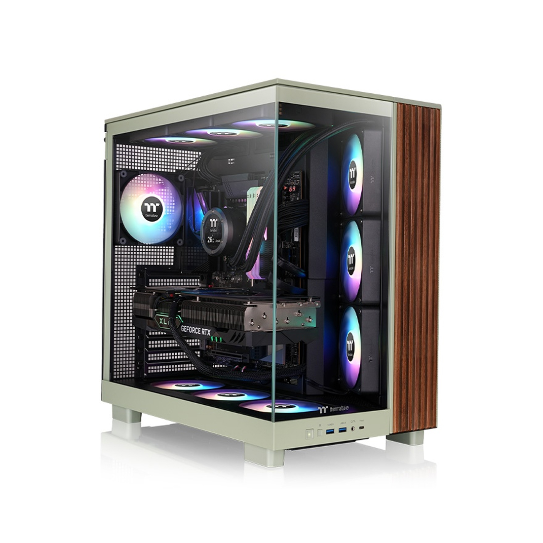Компьютерлік корпус Thermaltake View 380 XL WS ARGB Matcha Green