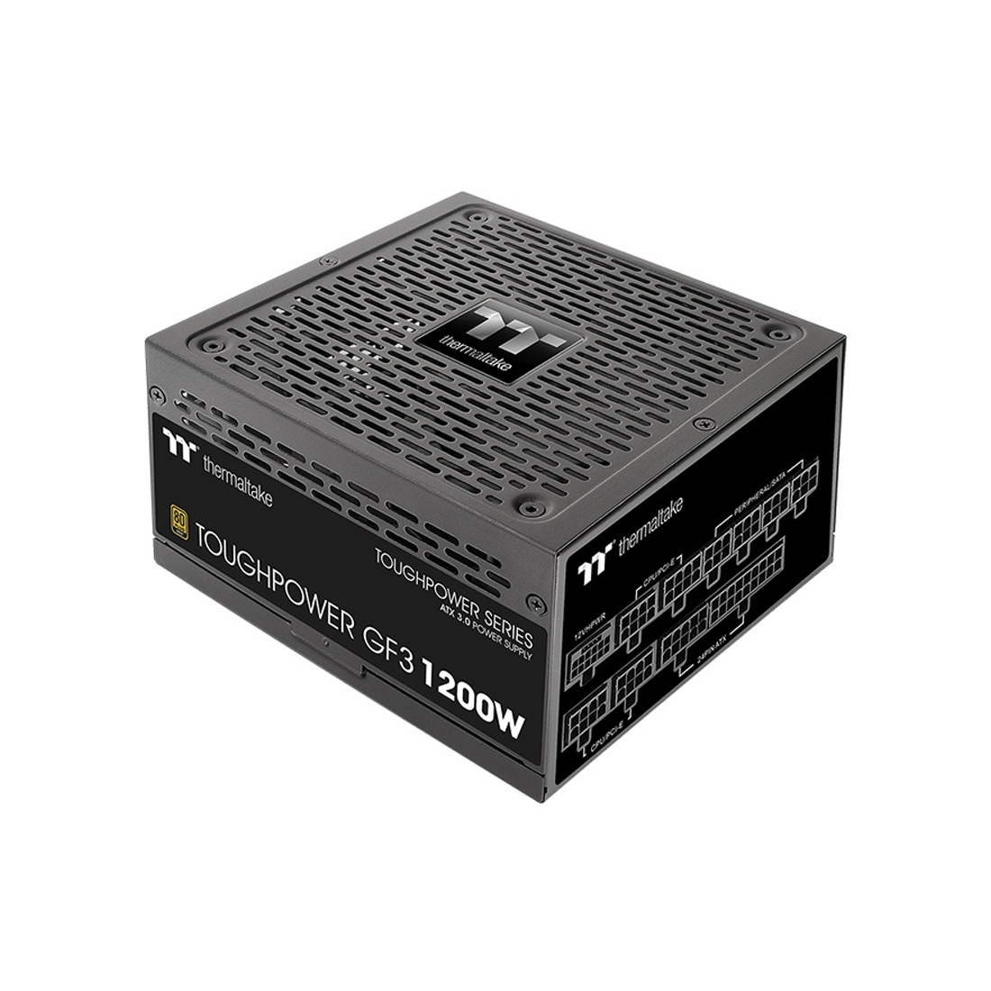 Блок питания, Thermaltake, Toughpower GF3 A3 1200W Gold, PS-TPD-1200FNFAGE-H, 1200W, ATX, 20+4 pin, 2*PCI-E 6+2 pin, 1*PCI-E 12+4 pin, 4*SATA, 4+4 pin, 150x86x160 мм, черный