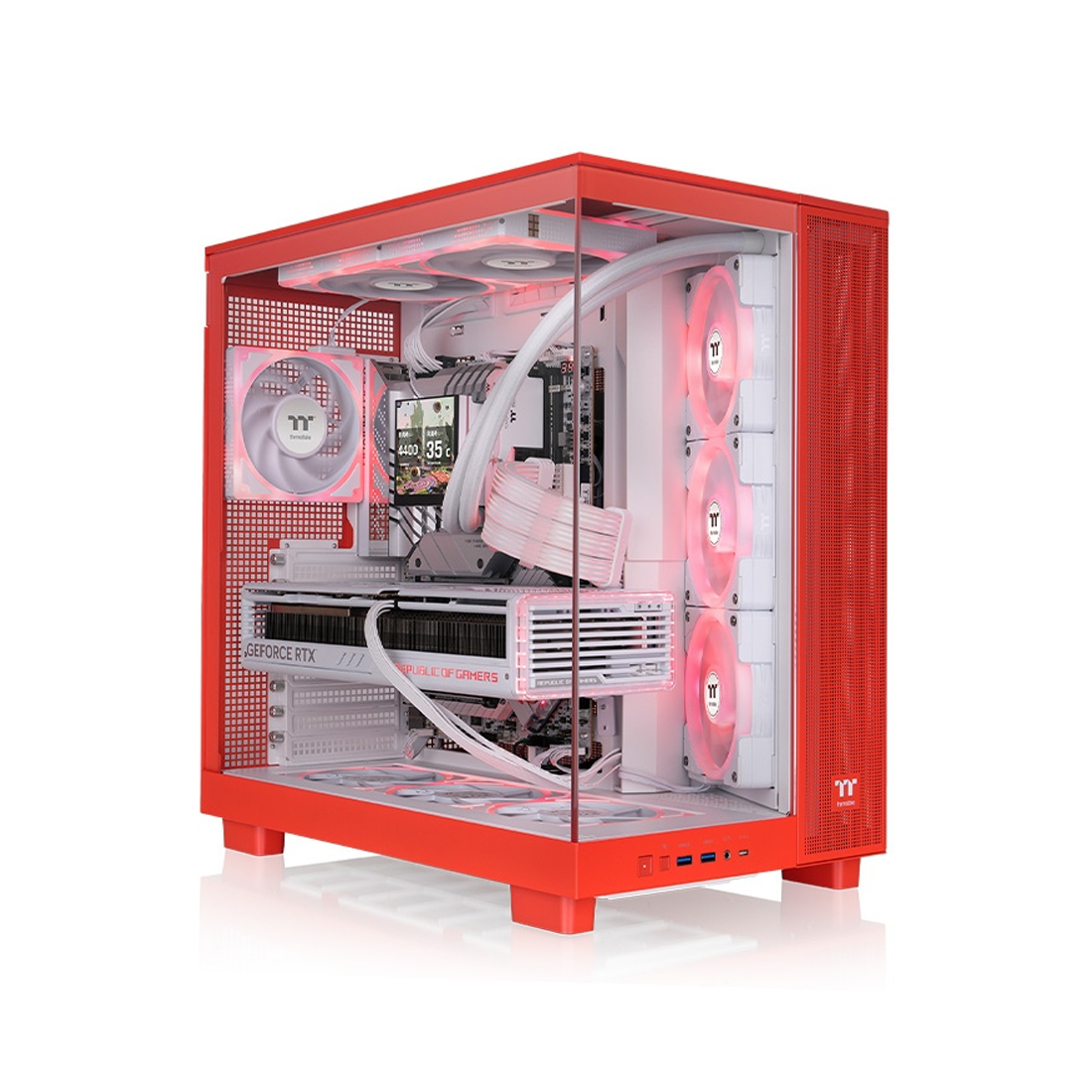 Компьютерлік корпус Thermaltake View 380 XL TG ARGB Flaming Orange