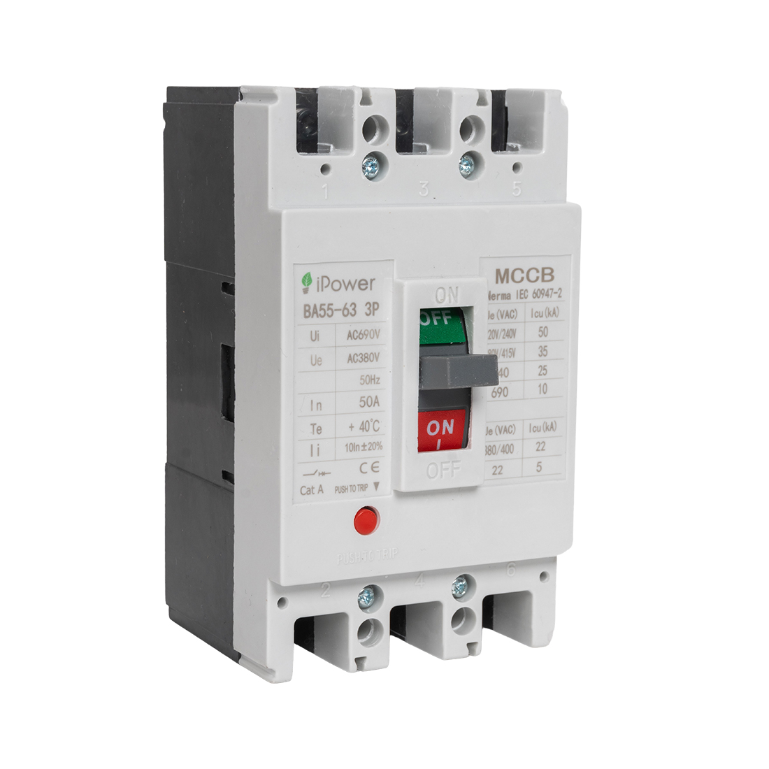 Автоматический выключатель, iPower, ВА55-63 3P 50A