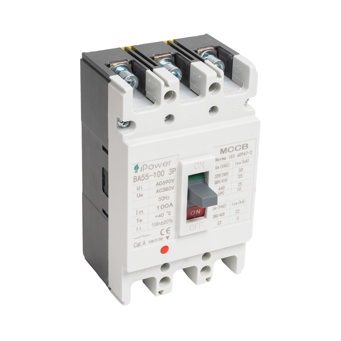 Автоматический выключатель, iPower, ВА55-100 3Р 100А