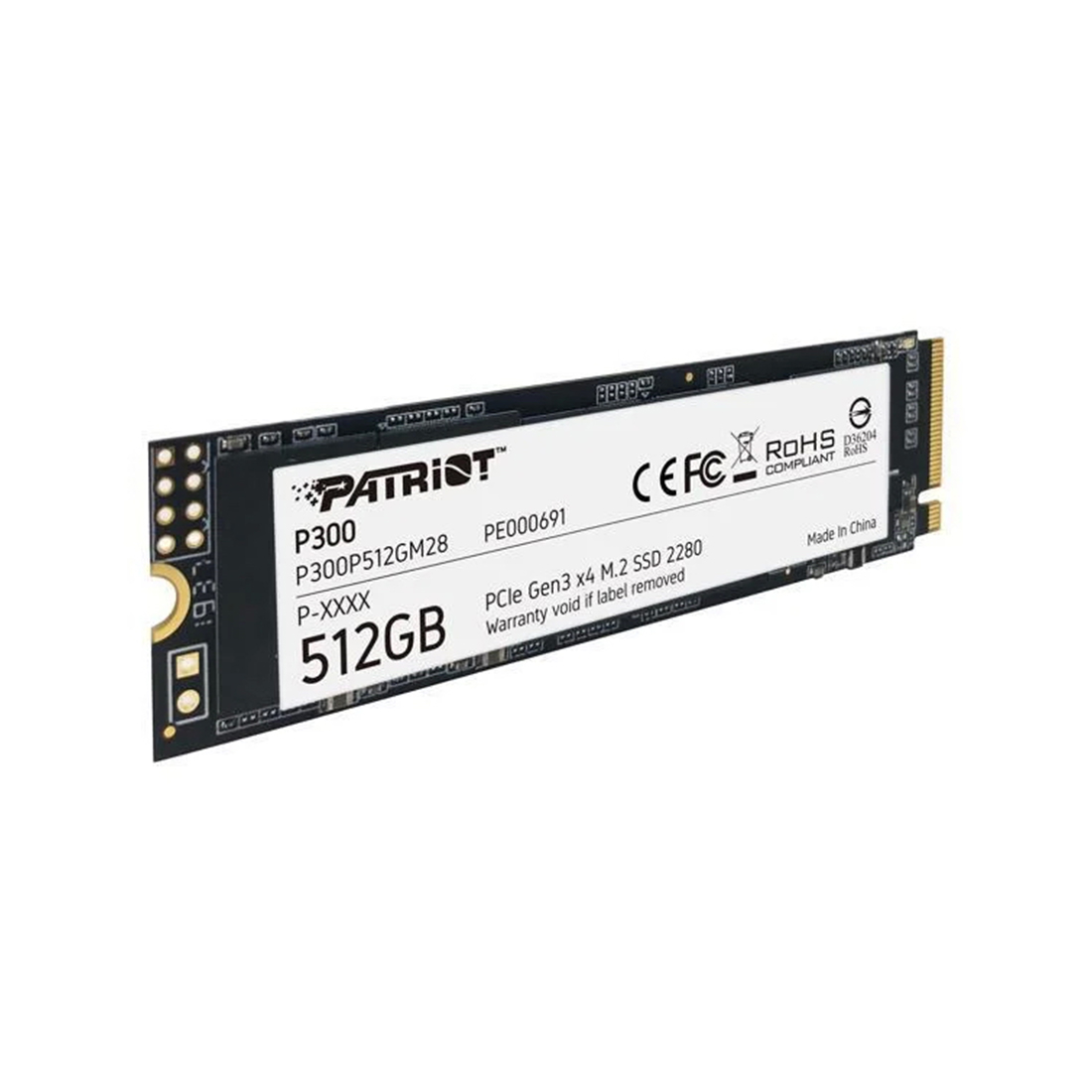 Твердотельный накопитель SSD Patriot P300 PP300P512GM28 512 ГБ M.2 NVMe PCIe 3.0x4