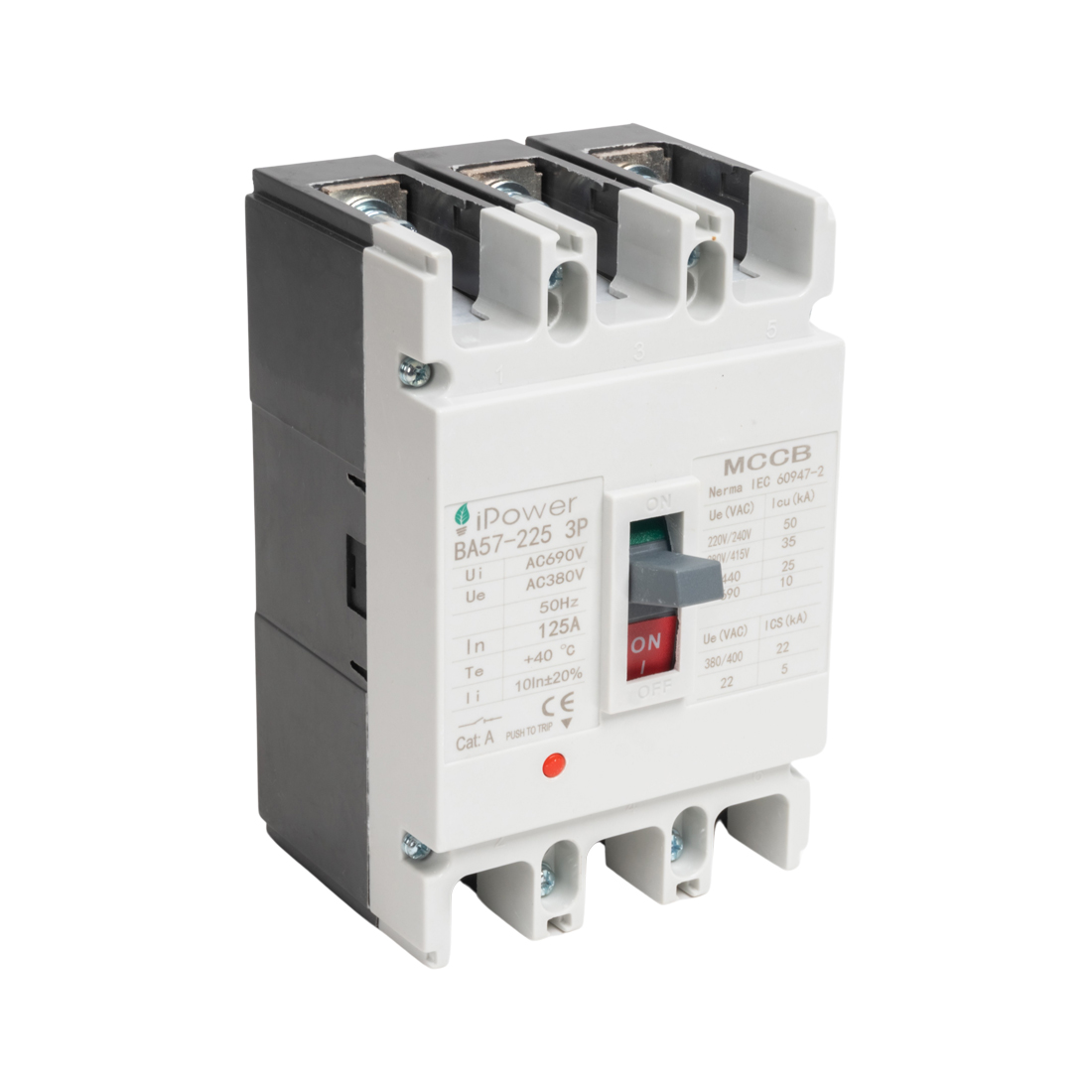 Автоматический выключатель, iPower, ВА57-225 3P 125A