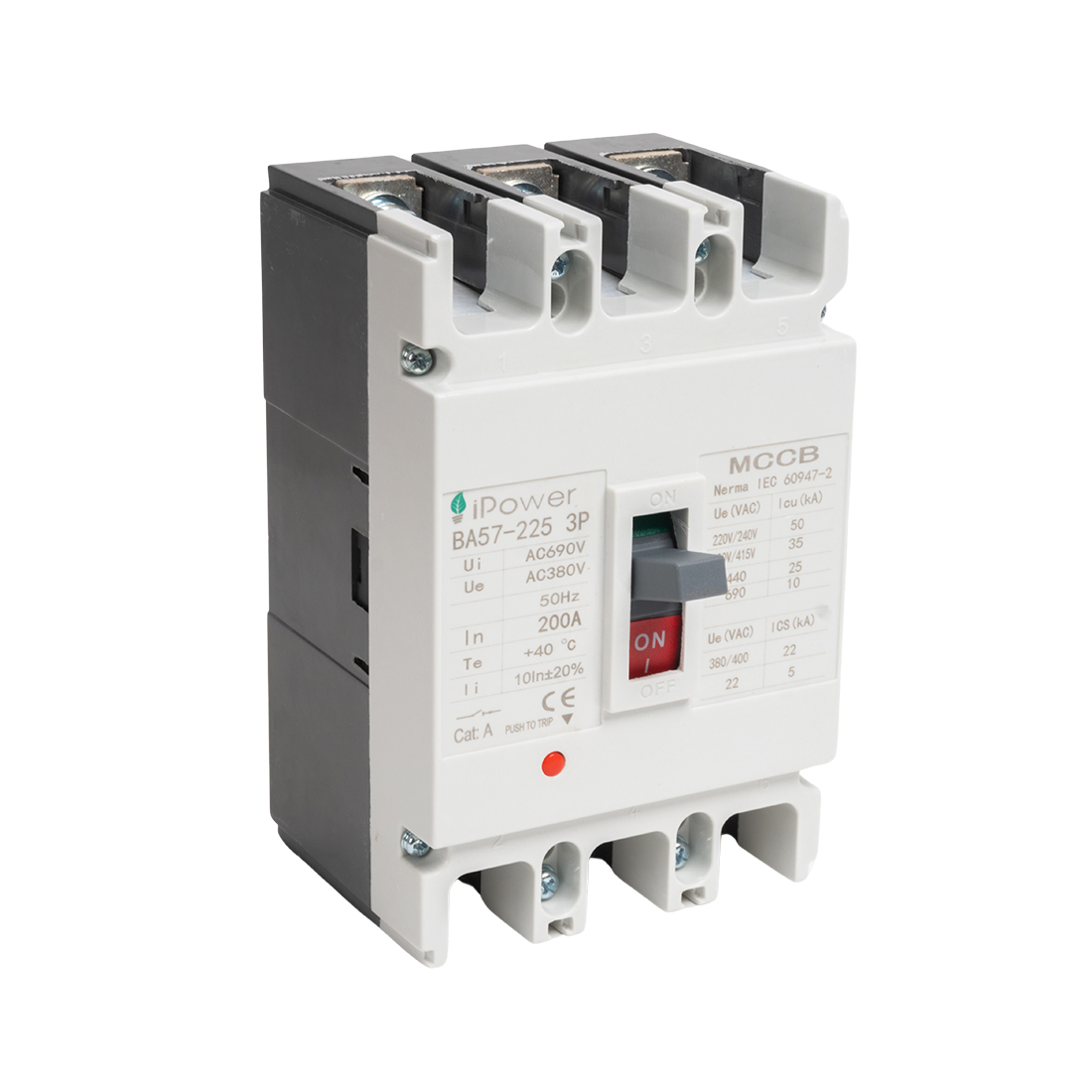 Автоматический выключатель, iPower, ВА57-225 3P 200A