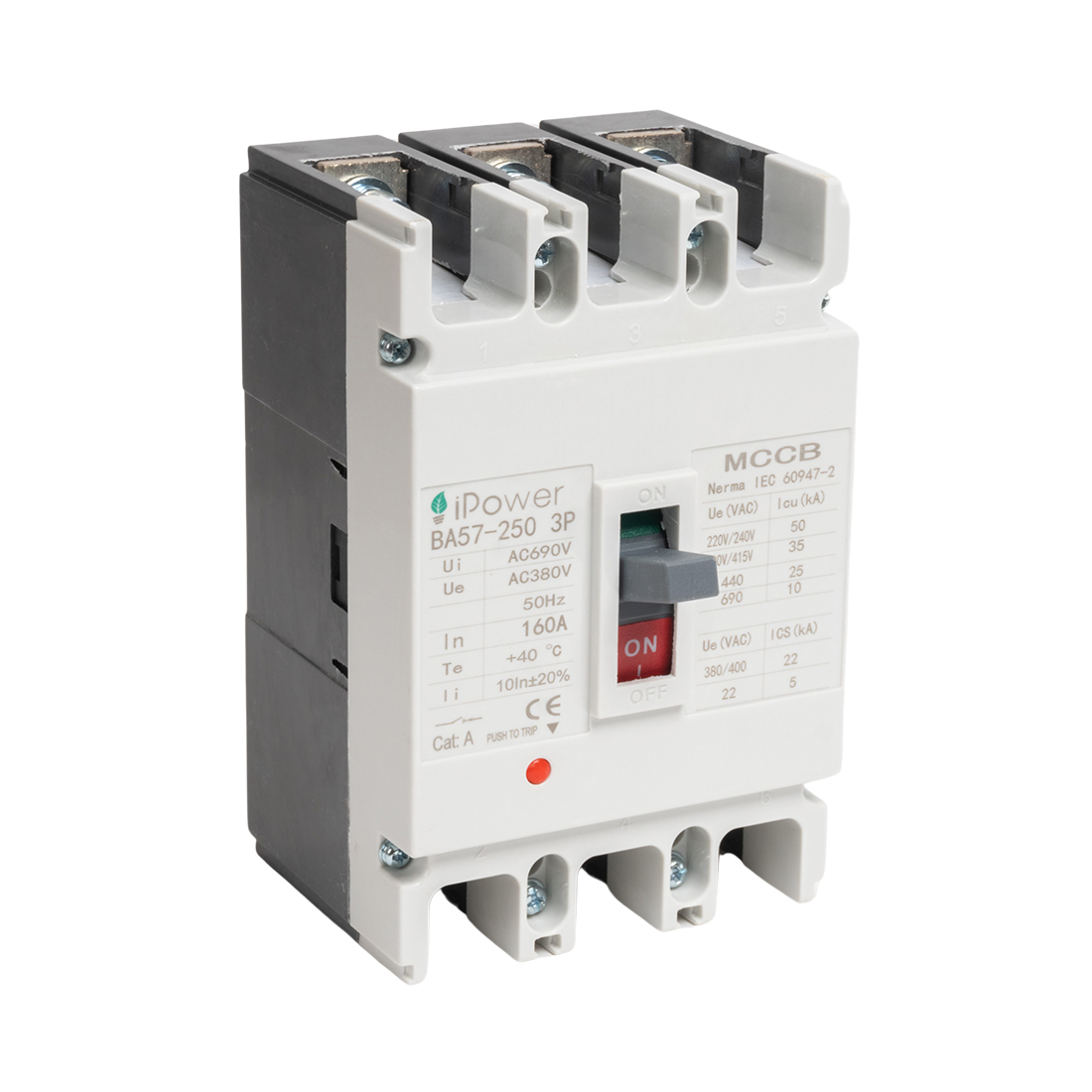 Автоматический выключатель, iPower, ВА57-250 3P 160A