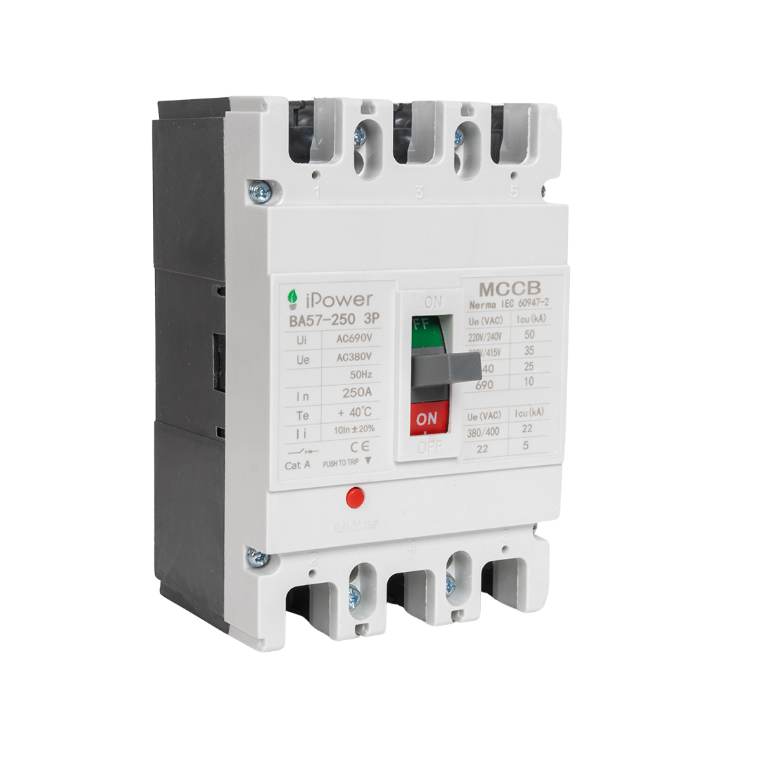 Автоматический выключатель, iPower, ВА57-250 3P 250A