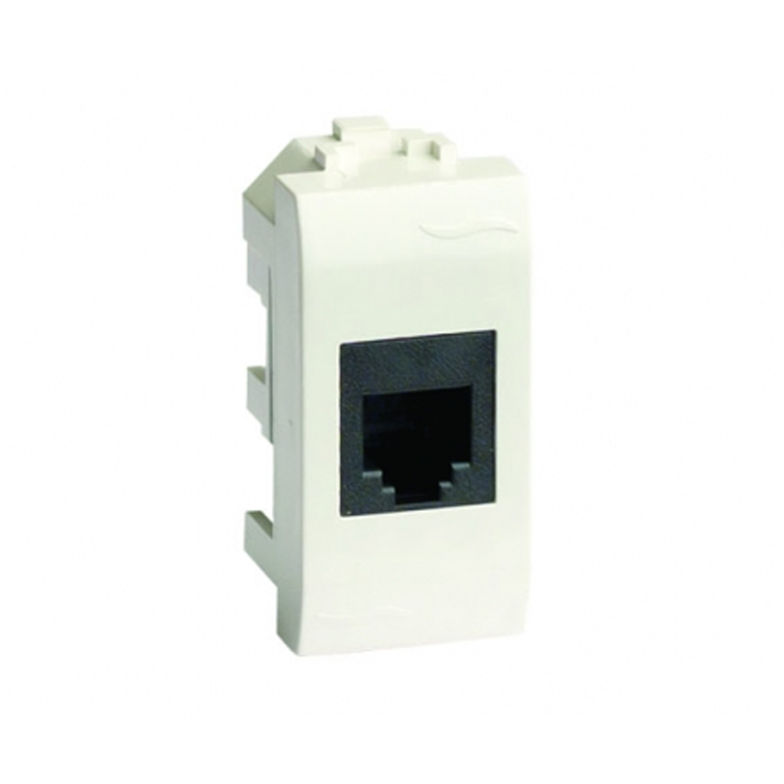 Телефонная розетка RJ12, DKC, 76120B, 6P6C, Brava, RJ12, 1 модуль, белая