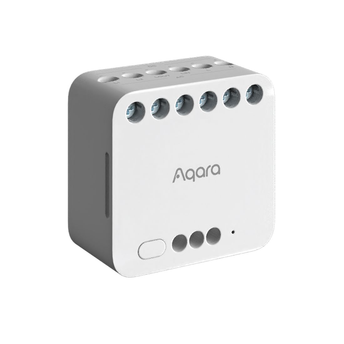 Реледвухканальное с сухим контрактом, Aqara, Dual Relay Module T2, DCM-K01, 45 x 48 x 34 мм, Zigbee, 100 — 250 В~, 50/60 Гц, Защита от перегрева, Удаленное управление со смартфона, Голосовое управление через Алису, Марусю и Siri, Белый