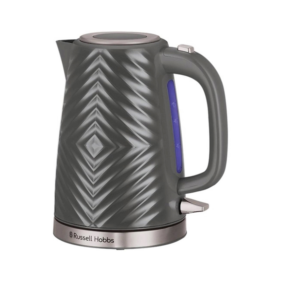 Чайник электрический, Russell Hobbs, 26382-70, Мощность 2400Вт, Объем 1.7л, Нержавеющая сталь, Внутренняя подсветка, Автоотключение: при закипании, при отсутствии воды, при снятии с подставки, Серый