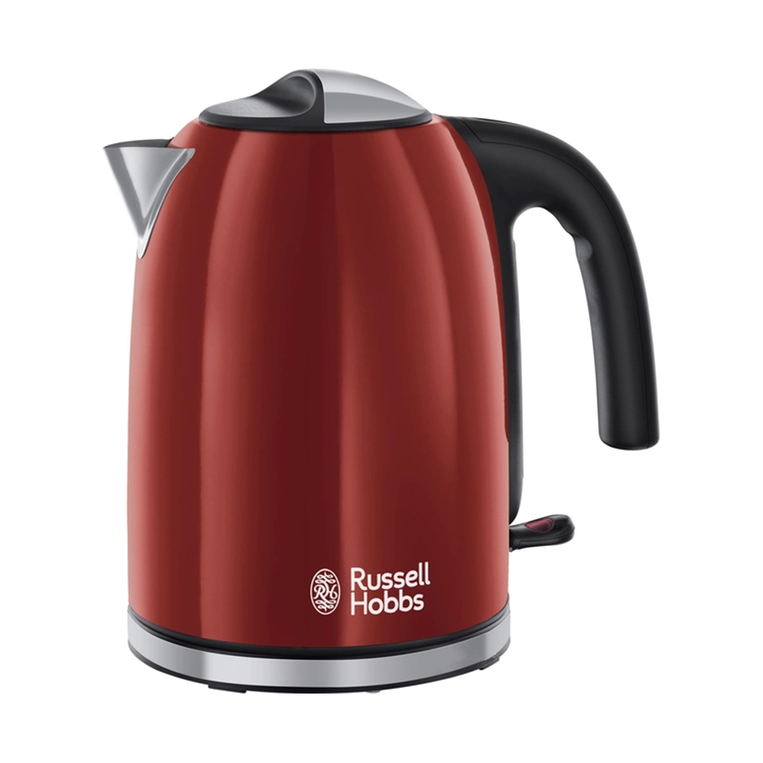 Чайник электрический, Russell Hobbs, 20412-70, Объем 1.7л, Нержавеющая сталь, Пластик, Защита от перегрева, Выключение при снятии с базы, Мощность 2400W, Красный