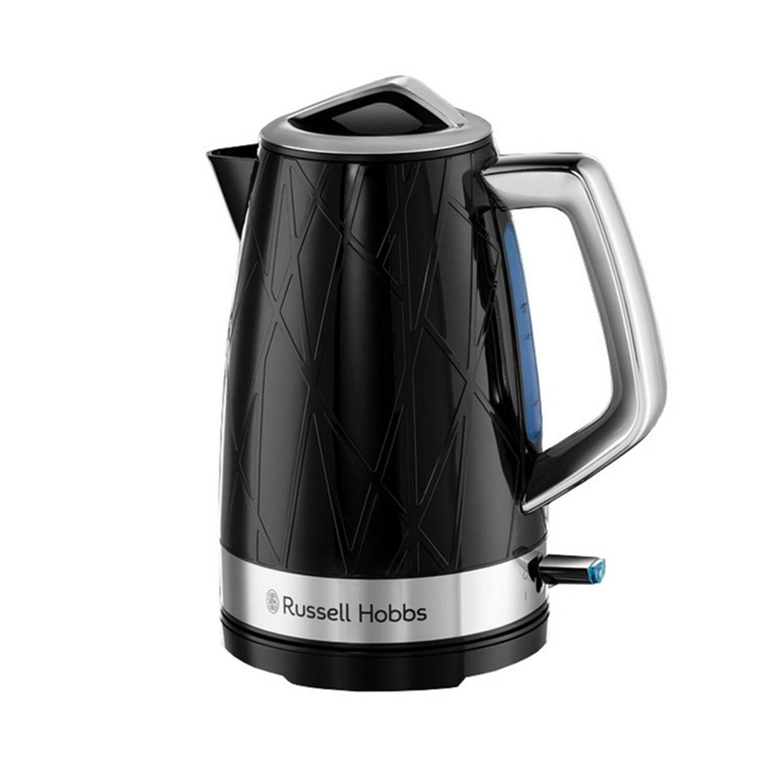 Чайник электрический, Russell Hobbs, 28081-70, Мощность 2400Вт, Объем 1.7л, Пластик, Внутренняя подсветка, Автоотключение: при закипании, при отсутствии воды, при снятии с подставки, Съемная крышка, Черный