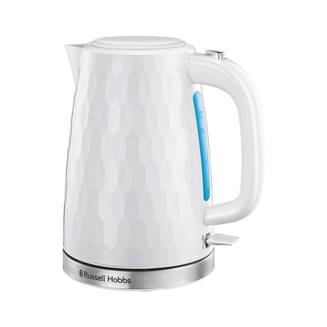 Чайник электрический, Russell Hobbs, 26050-70, Объем 1.7л, Пластик, Защита от перегрева, Выключение при снятии с базы, Мощность 2400W, Белый
