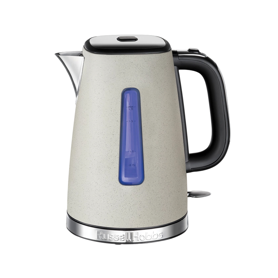 Чайник электрический, Russell Hobbs, 26960-70, Мощность 2400Вт, Объем 1.7л, Нержавеющая сталь, Внутренняя подсветка, Автоотключение: при закипании, при отсутствии воды, при снятии с подставки, Бежевый