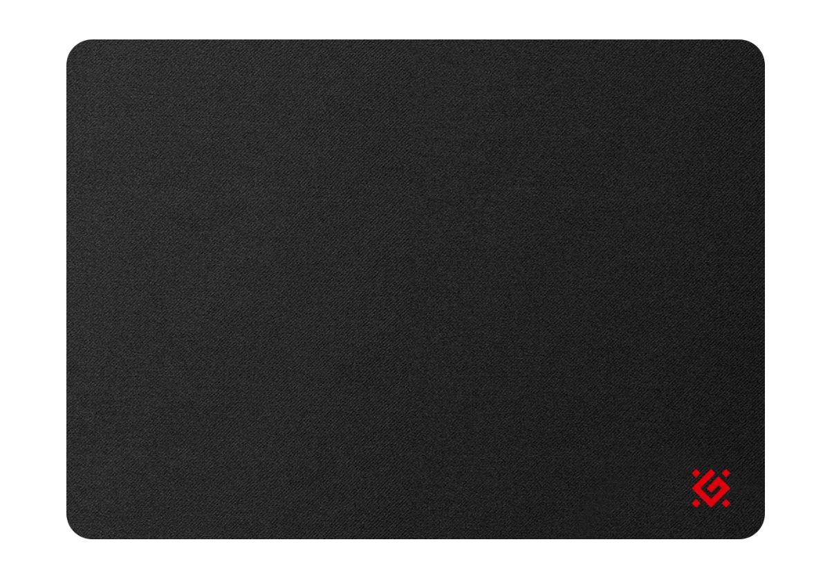 Коврик для мышки игровой Defender Black S 250*350*3 мм, ткань+резина черный