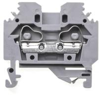 Клемма проходная пружинная 2-проводная серая WS16-01P-11-00A(H) D16, 76A, 800V, DIN35 (DEGSON)