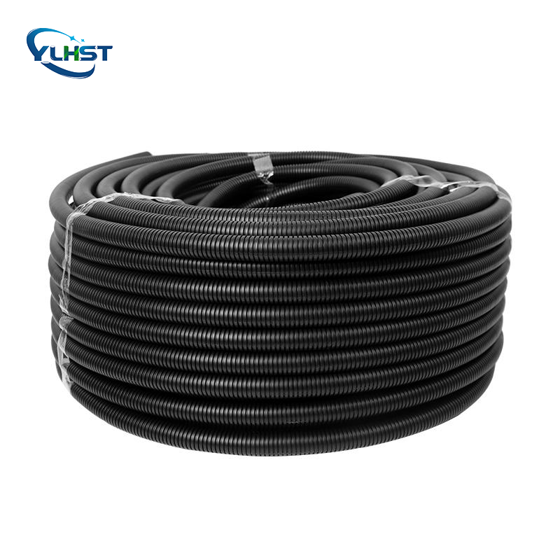 Yilian Pa Nylon Black Orange Flame Fire Resistant Flexible Cable Corrugated Electrical Conduit Pipes Split Wire Loom