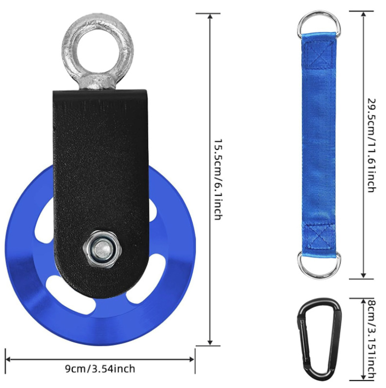 Upgraded 90mm Aluminium Alloy Gym Pulley Wheel Cable Pulley System for Home Gym with Max Load 660LBS OEM Customizable