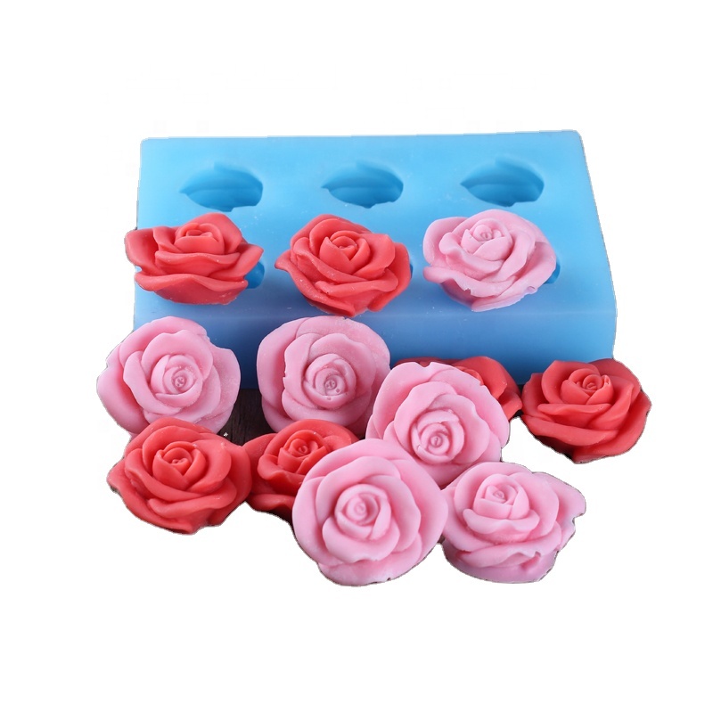 Nicole 6 Cavities Flower Silicone Fondant Cake Molds DIY Silicone Soap Form Crafts Molds