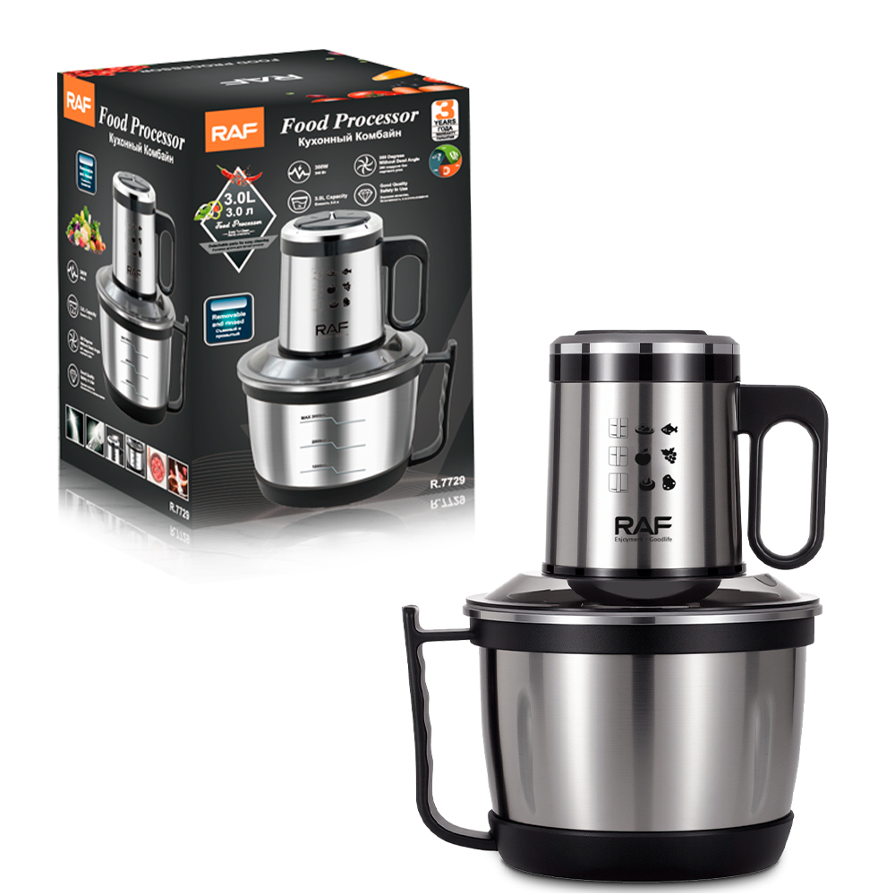 RAF R.7729 Good Quality Safety in Use Powerful Electric Kitchen Meat Grinder Food Processor for Meat and Vegetable