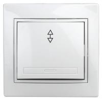 Переключатель Intro 1-103-01, 10А-250В, IP20, СУ, Plano, белый