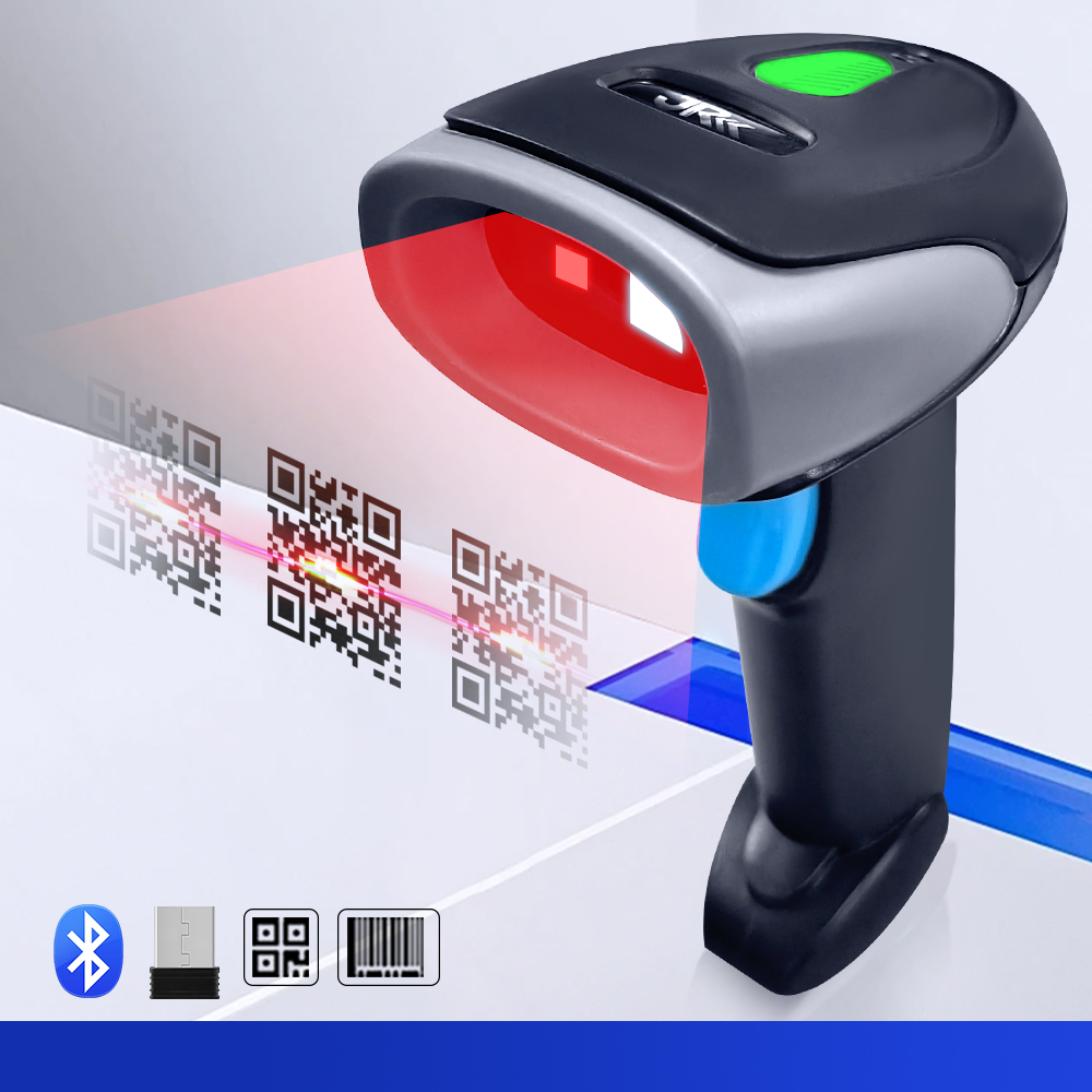 JR659DB Hot Sale  Barcode Reader Scanner Gun and High Quality, High Scanning Performance 2D QR Hands-Free Barcode Scanner Reader