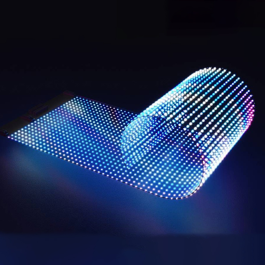 Transparent Led Screen Flexible Led Film Crystal Display Screen on Shopping Mall windows Glass Adhesive Led Advertising Panel