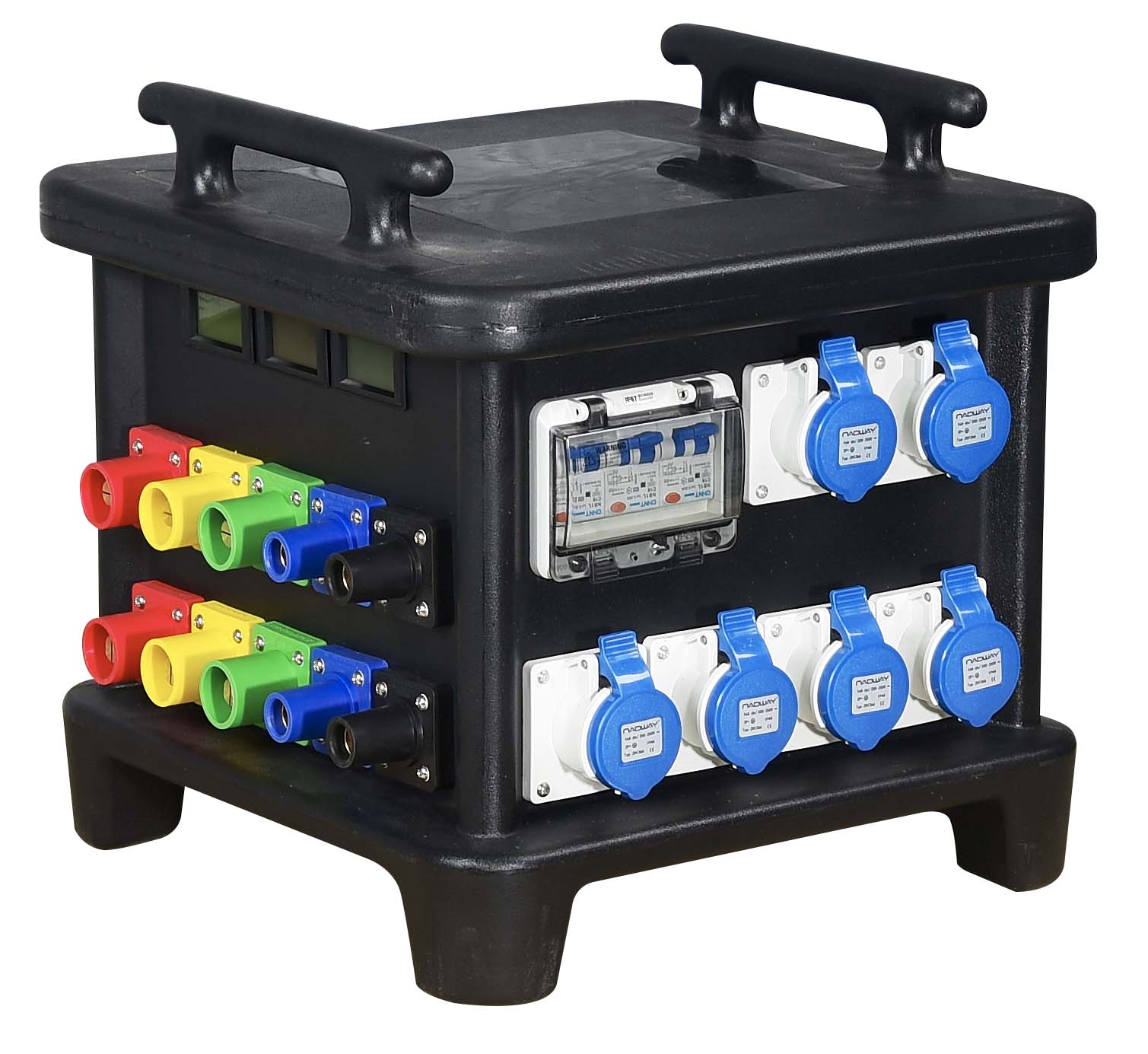 JH JH01 Portable 24-Way 3-Phase Plastic Temporary Power Distribution Box with Customizable Voltage and Current