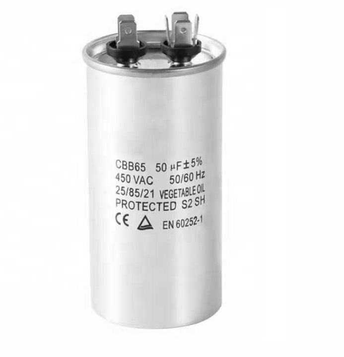 New CBB AC Motor Run Capacitor CBB65 Electric Power Source for Air Conditioning Fittings
