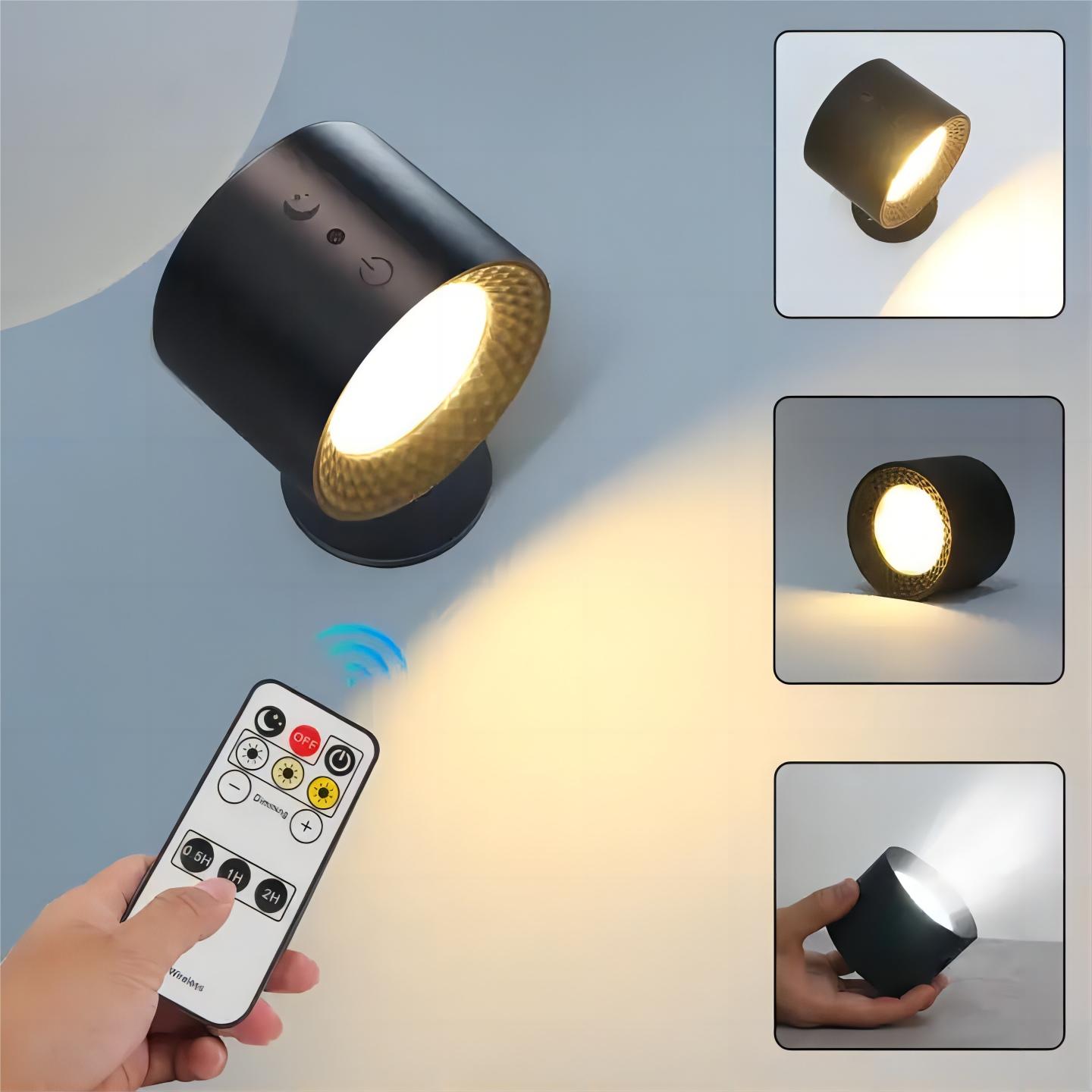 Indoor 5W LED Wall Lamp 360 Degrees Rotating Magnet Fixation Hotel Sconce Bedroom Rechargeable LED Wall Light